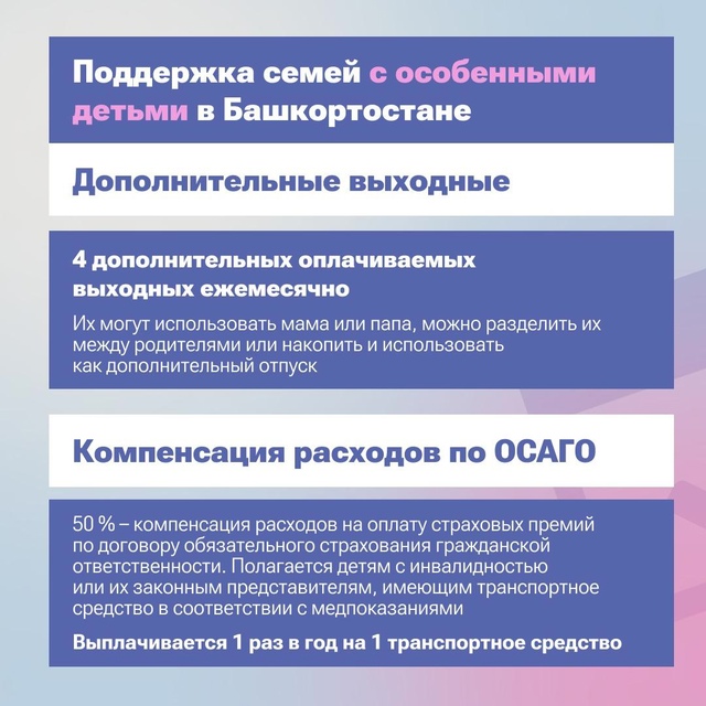 В Башкортостане поддерживают семьи с особенными детьми  уделяют особое внимание родителям и детям с инвалидностью