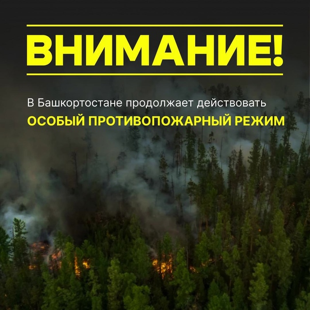 В лесах Башкортостана продолжает действовать особый противопожарный режим